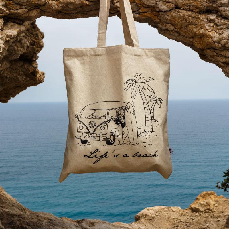 Tote bag ecológica 'life's a beach'
